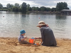 Holidays - James with Aunty Lau